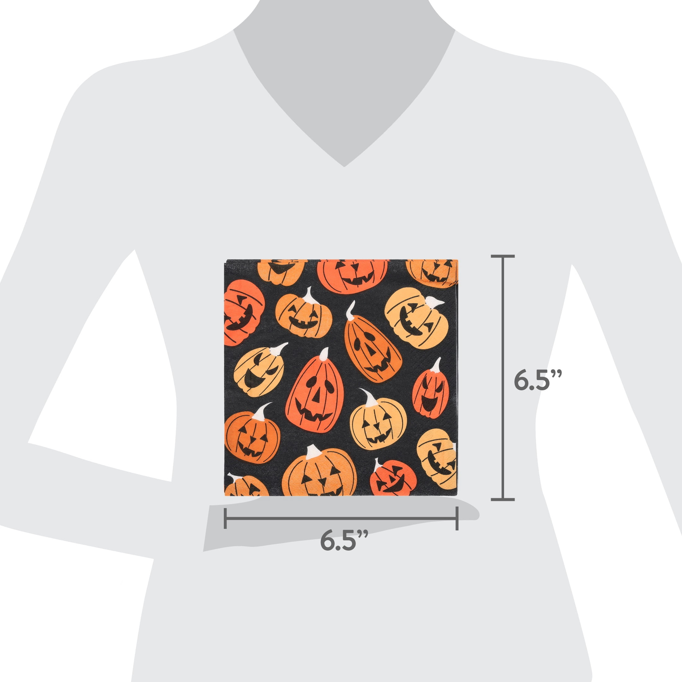 Jack-o'-Lantern Disposable Paper Plates, Multicolor, 8.5", 8 Count, Halloween by Way To Celebrate