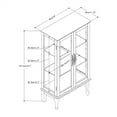 thumbnail image 6 of Cfowner Glass Display Cabinet with 3 Shelves and 2 Doors Curio Cabinets, 6 of 8