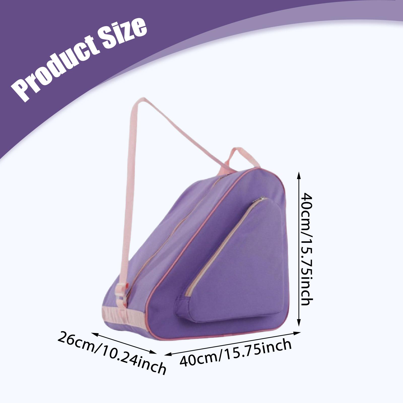 Skates Storage Bag Roller Skate Bag Ice Skating Shoes Carrier Polyester Material for Adults and Children
