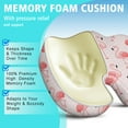 thumbnail image 5 of Premium Flamingo Pattern Memory Foam Seat Cushion Ergonomic Chair Pad for Office Chair, Car, Airplane & Bleachers Sciatica, Tailbone Hip & Back Pain Relief - Chair Cushion for Long Office Workers., 5 of 5
