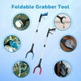 thumbnail image 6 of Reacher Grabber 32" Extra Long with Magnet Extraction - Foldable Gripper and Reaching Tool with 360°Rotating Jaw Reaching Aid，Blue, 6 of 7