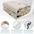 thumbnail image 4 of Twin XL Quilt Set 68''x98'', Vintage Botanical Lightweight Bedspread Coverlet Set with 2 Pillow Shams, Spring Floral Summer Botanical Rustic Breathable All Season Quilt Bedding for Dorm/Guest Room, 4 of 9