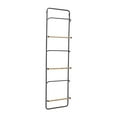 thumbnail image 5 of DecMode 18" x 70" Black Metal Wall Mounted 6 Rung Ladder, 1-Piece, 5 of 7