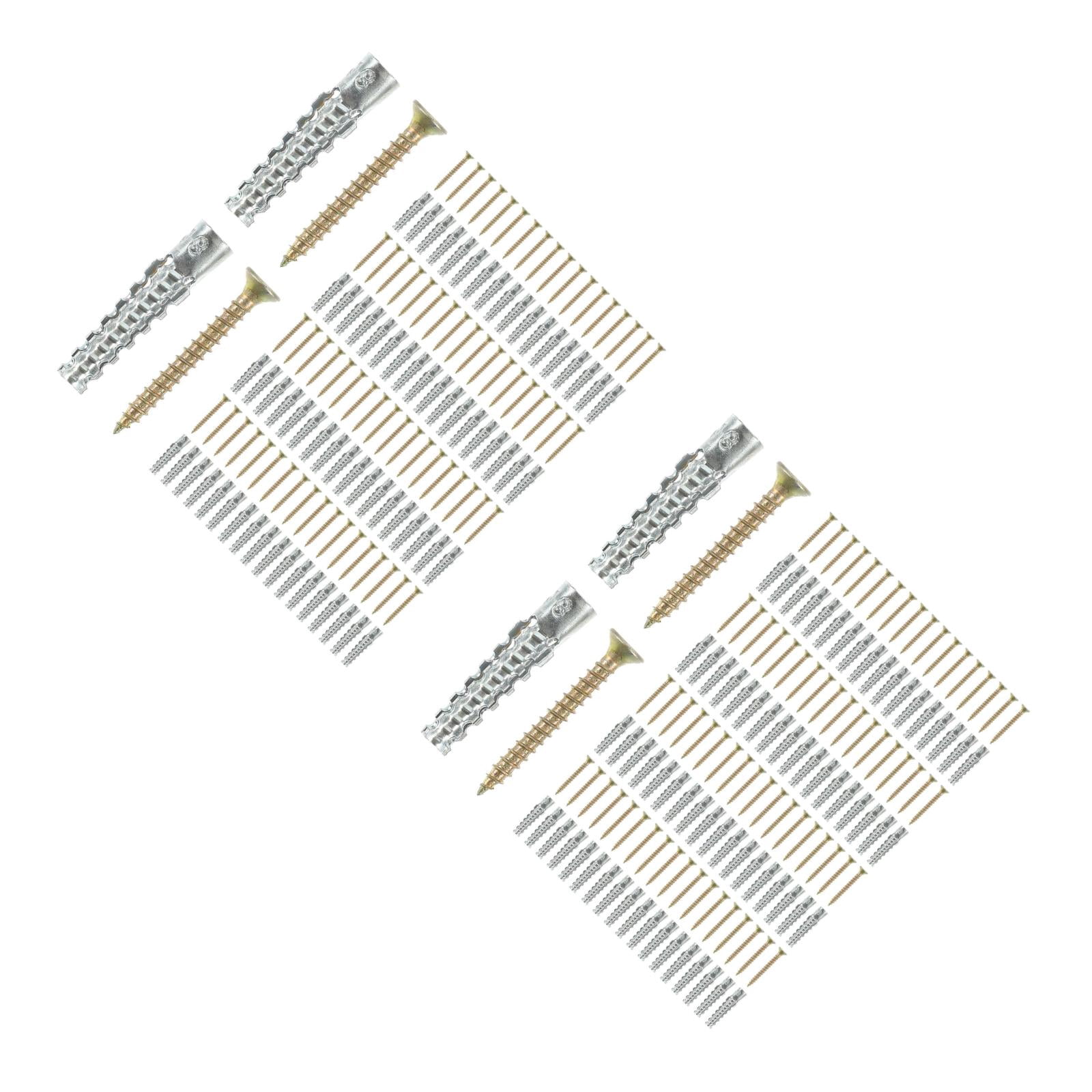 2 Pack Heavy Duty Steel Sheetrock Wall Anchors with Screws, 4x0.9x0.9 cm, Strong Support for Drywall and Wall Mounting
