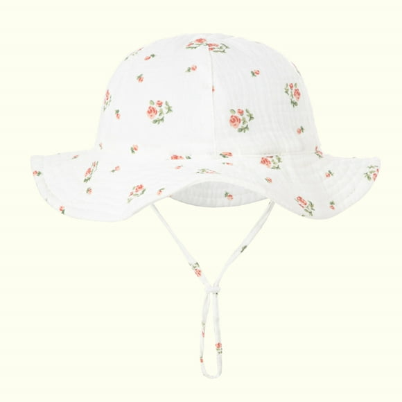 Dvkptbk Infant Sun Hat Toddler Baby Summer Sun Protection Fashion Print Outdoor Sun-hat Cute Sunscreen Hat Cap Baby Hats Lightning Deals of Today - Summer Savings Clearance on Clearance