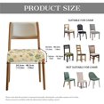 thumbnail image 7 of HELLHERO Daisy Dog Paw Print Dining Chair Covers Set of 2, Seat Covers for Dining Room with Elastic Band, Anti-dust Kitchen Chair Seat Slipcovers, Yellow, 7 of 7