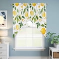 thumbnail image 6 of Swag Valance Curtains for Windows, Yellow Lemon Light Filtering Kitchen Curtains with Rod Pocket, White Flowers Botanical Fruit Decorative Window Treatment Valances for Living Room, 28x36 - 2 PCS, 6 of 9