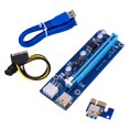 thumbnail image 1 of Usb 3.0 Pci-E Riser 1X 4X 8X 16X Extender Riser Adaptador Tarjeta Sata 15Pin A 6 Pin Cable De Alimentación Cateissary EL008234-00, 1 of 6