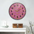 thumbnail image 2 of Yayeee Wall Clock Battery Operated 9.5" Silent Quartz Non-Ticking for Living Room Decor, Pink Doughnuts, 2 of 8