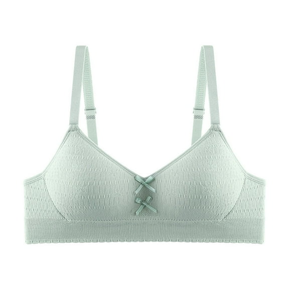 Babcutegg Bras for Kid Girls Athletic Casual Juniors Training Bra Adjustable Straps Lightweight Wireless Girls Underwear Green Size 14