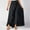 Black, variant on Womens Elegant Asymmetrical Maxi Skirt Ruffle Detail Dressy Flowing Casual Hakama Irregular Leaf Bow High Waist Long Culottes Skirts Red L