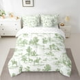 thumbnail image 2 of Manfei Rustic Farm Cowboys Twin Bedding Sets 7-Piece,Western Rustic Cabin Bedding Comforter Set,Green White Sketch Sheet Sets,Super Cozy Room Decor,Reversible, 2 of 8