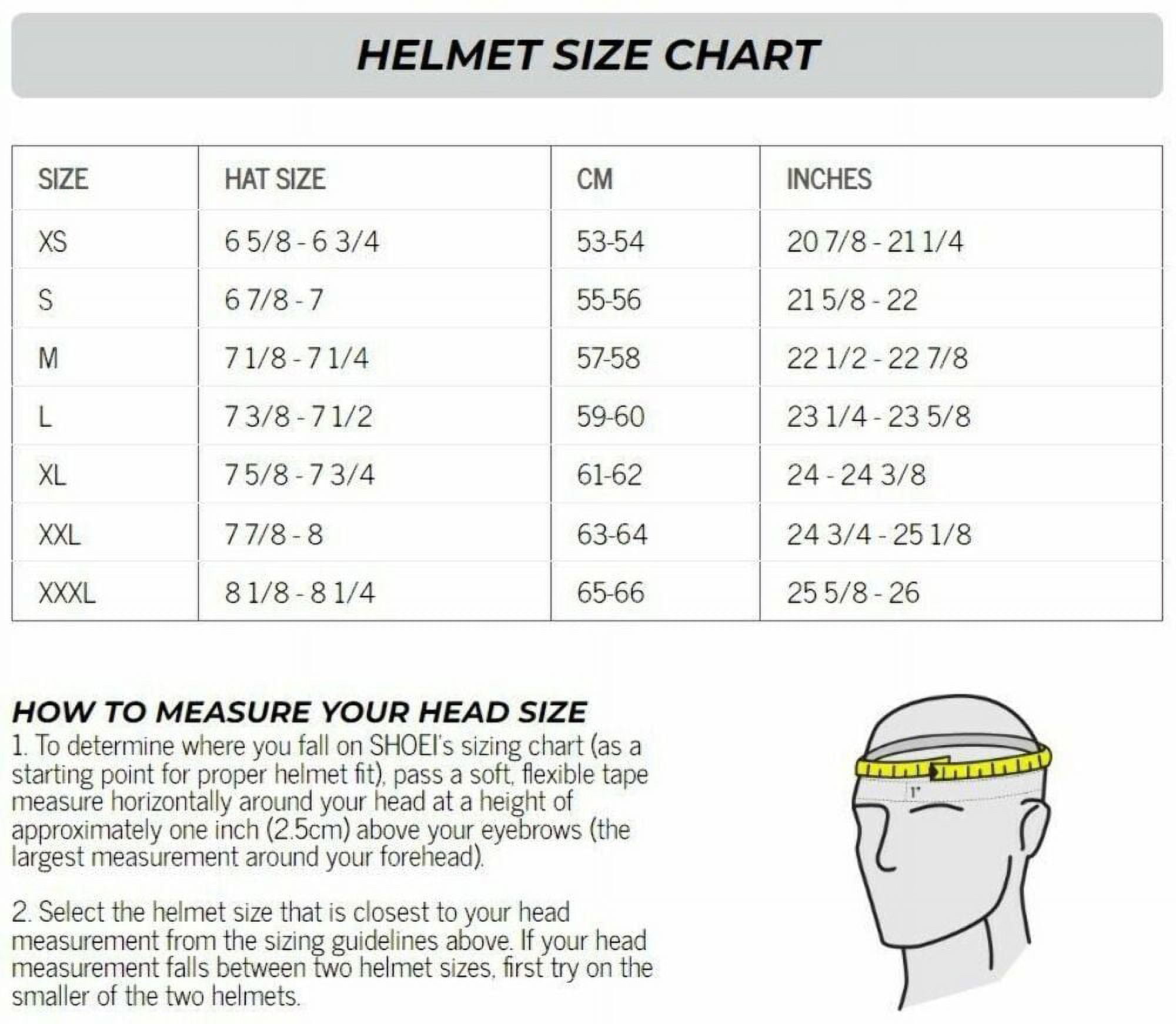 shoei rf 1400 size chart 2022 RF-1400 Full Face Street Motorcycle Helmet Available in a silver color Shoei - RF-1400 MM93 Collection
