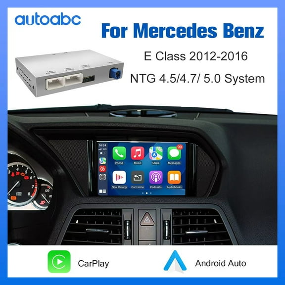 AUTOABC Wireless CarPlay Android Auto For Mercedes Benz NTG4.5 4.7 System A B C E Class GLA CLA GLK SLK CLS W204 2012-2015 Retrofit Kit Decoder