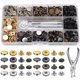 thumbnail image 1 of Kit de 120 broches a presión, 6 colores, con herramientas de fijación para ropa, cuero, pulseras y vaqueros., 1 of 5