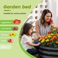 thumbnail image 5 of 3 Pack 2x2x1 ft Round Galvanized Raised Garden Bed Kit Round Metal Flower Box Large Planter Raised Beds Outdoor Garden for Planting,Fruit,Herb Grey, 5 of 6