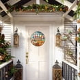 thumbnail image 4 of YWIYIUD 1PC Easter Wreath Rabbit Wooden Front Door Wreath 12 Inch, Easter Rabbit Eggs Wooden Sign, Round Easter Hanging Sign for Holiday Home Door Wall Farmhouse Decorations Indoors Outdoors, 4 of 6