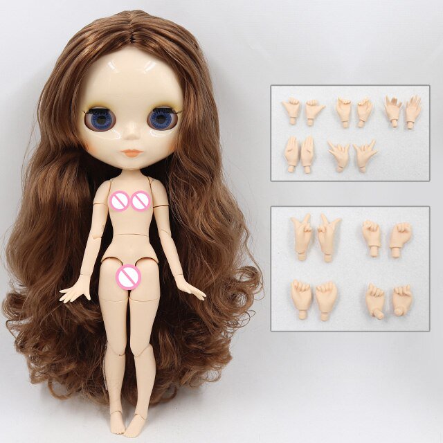 ICY DBS blyth doll 1/6 bjd toy joint body white skin shiny & matte face 30cm on sale special price toy gift anime dolldoll and hands AB Gao Jinjia LED