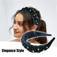 thumbnail image 3 of Unique Bargains 1 Pcs Rhinestone Headband Faux Crystal Headbands Hair Accessories for Women Blue 1.57 Inch Wide, 3 of 7