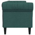 thumbnail image 3 of vidaXL Chesterfield Sofa 3-Seater Dark Green Fabric, 3 of 5