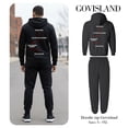 thumbnail image 2 of Dear God Realign Me Zip Up Hoodie and Jogger Sweatpants Set, Includes White T Shirt, Unisex Fleece Matching Tracksuit, Black, 2 of 5