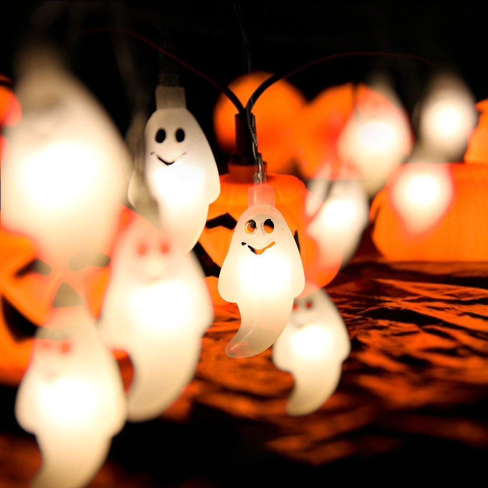 Details about   Pumpkin Ghost Skull LED String Lights Halloween Home Decoration Party Light 
