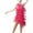 Hot Pink, variant on Lovskoo Women's Flapper Dress 1920S Sequin Tassel Latin Party Cocktail Dress Ballroom Dance Costume Vintage Fringe Dress Black