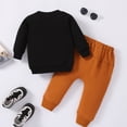 thumbnail image 5 of Tisuna Toddler Boys 2 Pieces Athletic Set Letter Print Long Sleeve Crew Neck Sweatshirt And Pants Tracksuit Comfortable Soft Little Kids Sport Casual Wear Black Size 2-3 Years, 5 of 7