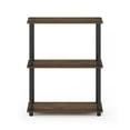 thumbnail image 5 of Furinno 23.6"W x 11.6"D x 29.5"H 3-Shelf Freestanding Shelving Unit, Columbia Walnut and Black, 5 of 6