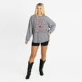 thumbnail image 3 of Women's Gameday Couture Gray South Carolina Gamecocks Oversized Final Score Snow Wash Long Sleeve T-Shirt, 3 of 6