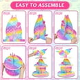 thumbnail image 4 of Mermaid Cupcake Stand, 3-Tier Cardboard Cupcake Stand Party Decorations Under The Sea Theme Cupcake Holder Decorations Mermaid Dessert Tower for Girls Kids Mermaid Theme Party Birthday Supplies, 4 of 7