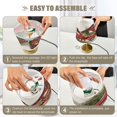 thumbnail image 4 of Cone Desk Lamp Antique Bronze Base & Linen Shade Bedside Table Lamp for Bedroom Living Room, Office, Dorm Christmas Decorations and Dogs Medium, 4 of 8