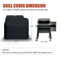 thumbnail image 2 of Z GRILLS Pellet Grill Cover 43 Inch Upgraded 600D Polyester Fabric, Heavy Duty, Waterproof, Weather Resistant Full Length Grill Cover for 7052B Pellet Smoker, 2 of 8
