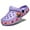 Purple/Butterfly, variant on Meidiastra Kids Boys Girls Cartoon Clogs Slippers Toddler Slip On Lightweight Beach Pool Sandals