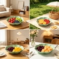 thumbnail image 4 of Flower Shaped Plastic Serving Bowl, Multi Use Fruit Candy Snack Tray, Cute Dessert Display for Home Office Coffee Table, Party Serving Platter​, Green, 4 of 6