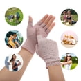 thumbnail image 5 of Unique Bargains Anti-slip Half Finger Manicure Gloves 1 Pair Light Purple, 5 of 6
