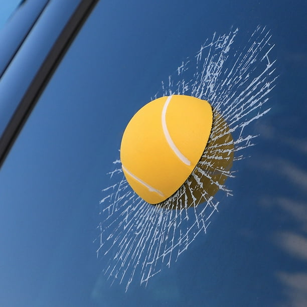 Pegatina de vidrio roto con truco de broma estéreo para coche, pegatina decorativa para estéreo, pegatina de vidrio roto simulado