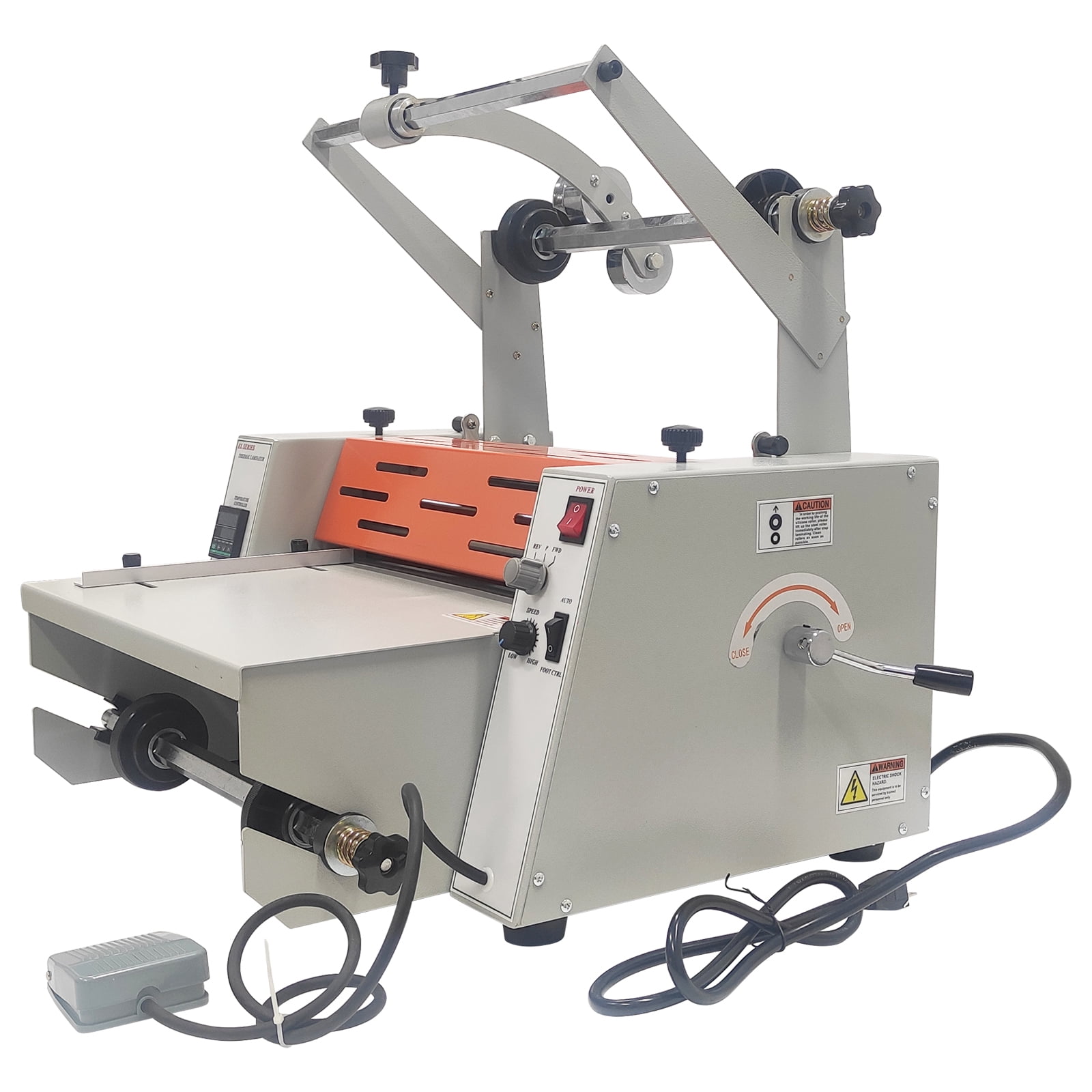 Steel Roller Thermal Laminator Hot Cold Roll Laminator 110V With Toothing Cutter