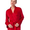 thumbnail image 4 of Aria Women's Stretch Velour Long Sleeve Wrap Sleepwear Robe with Pockets, Sizes XS-5X, 4 of 6