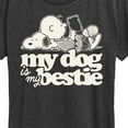 thumbnail image 3 of Peanuts - My Dog Is My Bestie - Women's Short Sleeve Graphic T-Shirt, 3 of 6