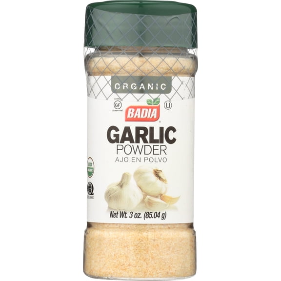 Pack of 8, Badia Organic Garlic Powder, 3 oz
