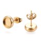 thumbnail image 1 of Ion Plating(IP) 304 Stainless Steel Stud Earring Settings with Ear Nuts Flat Round Golden 8.5mm Pin: 0.8mm Tray: 6mm, 1 of 3