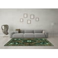 thumbnail image 3 of Ahgly Company Indoor Round Persian Turquoise Blue Traditional Area Rugs, 7' Round, 3 of 4