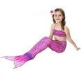 thumbnail image 2 of Girls Mermaid Tail Swimsuit Bikini Set Swimwear Swimming Costume Bathing, 2 of 5