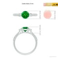 thumbnail image 6 of ANGARA Lab Grown Three Stone Emerald and Diamond Ring for Women in 14K White Gold (Size-6mm) | May Birthstone, Birthday, Anniversary, Jewelry Gift for Women | Lab-Grown Emerald Ring, 6 of 7