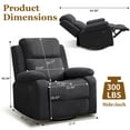 thumbnail image 2 of YSICK Manual Swivel Rocker Recliner Chair with Massage Linen for Living Room,Black, 2 of 6