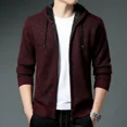 thumbnail image 3 of Cárdigan de punto con bolsillos para hombre, abrigos de manga larga, ropa popular coreana, suéter para hombre, corte holgado, ropa de calle original informal, 3 of 5