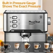 Home Barista Espresso Machine with Milk Frother, Single & Double Shot Brew, ESE Pod Ready, Removable Water Tank for Cappuccino, Latte and Macchiato Brewing
