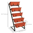 thumbnail image 3 of Outsunny 5-Tier Vertical Raised Garden Bed with 5 Planter Boxes 5 Planter Boxes Red, 3 of 10