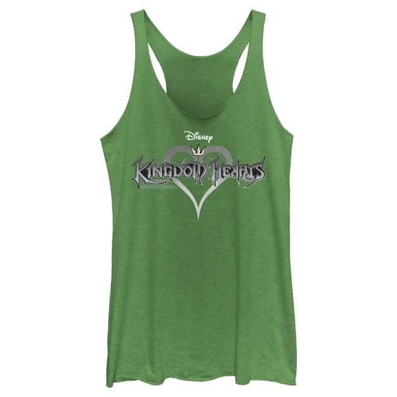 Women's Kingdom Hearts 1 Game Logo  Racerback Tank Top Envy Green X Small